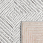 Tapis intérieur extérieur motif damier gris : LOO323GRI LOOPIN