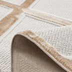 Tapis intérieur extérieur motif gros losanges beige : LOO328BEI LOOPIN