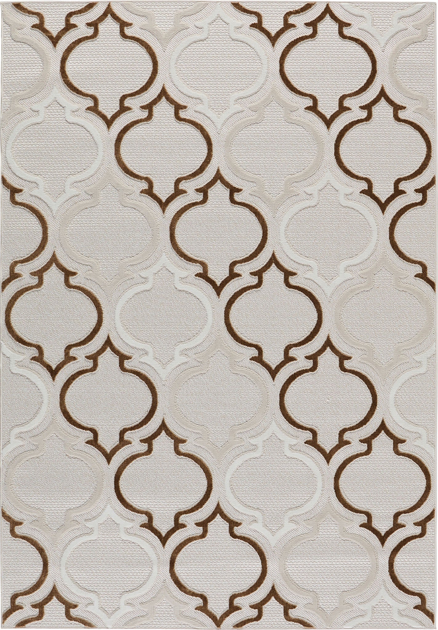 Tapis intérieur extérieur motif pique beige : LOO329BEI LOOPIN