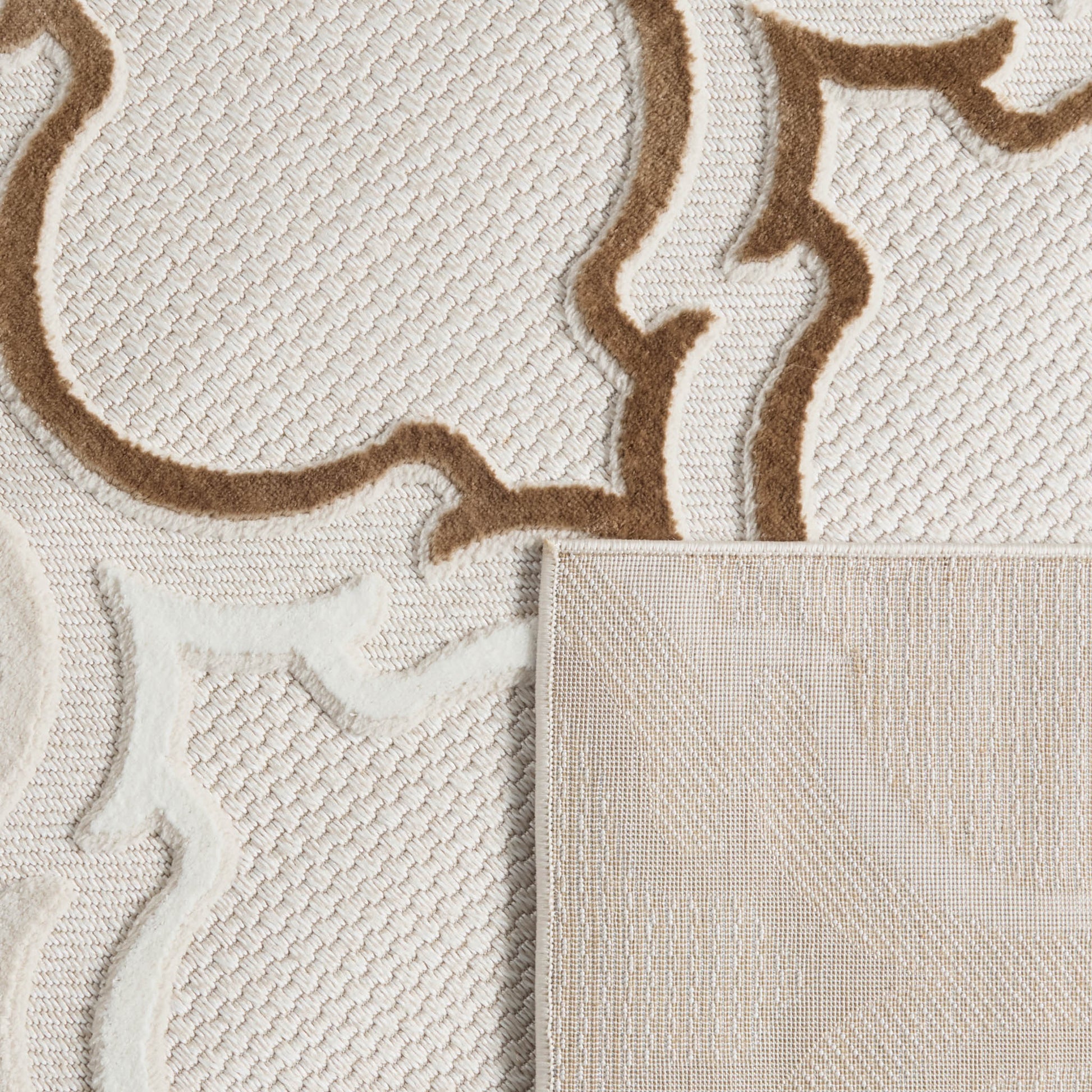 Tapis intérieur extérieur motif pique beige : LOO329BEI LOOPIN