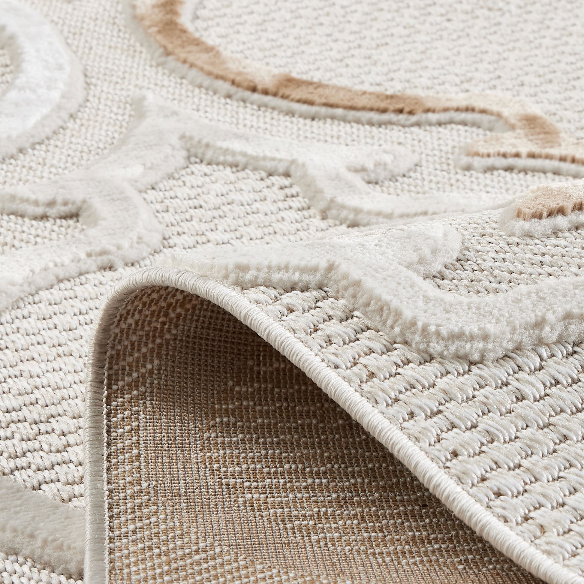 Tapis intérieur extérieur motif pique beige : LOO329BEI LOOPIN