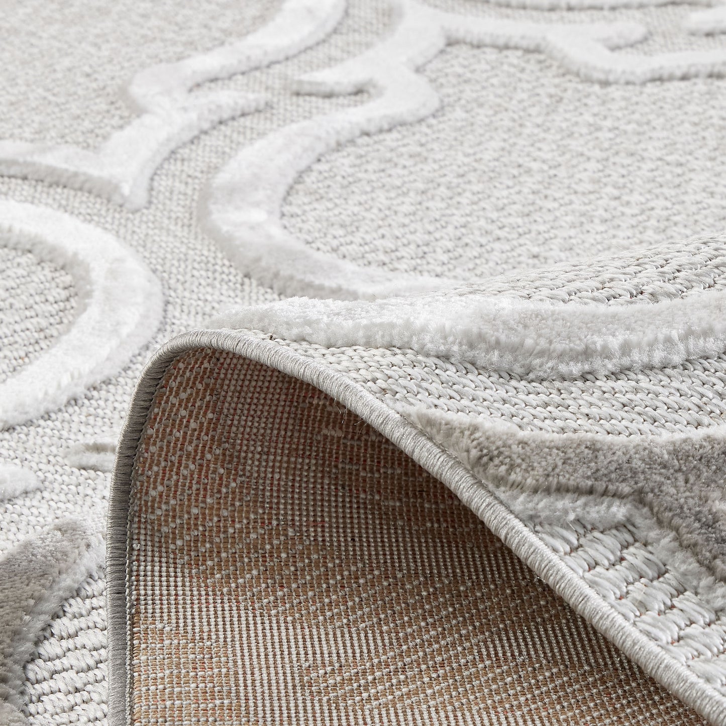 Tapis intérieur extérieur motif pique gris : LOO329GRI LOOPIN