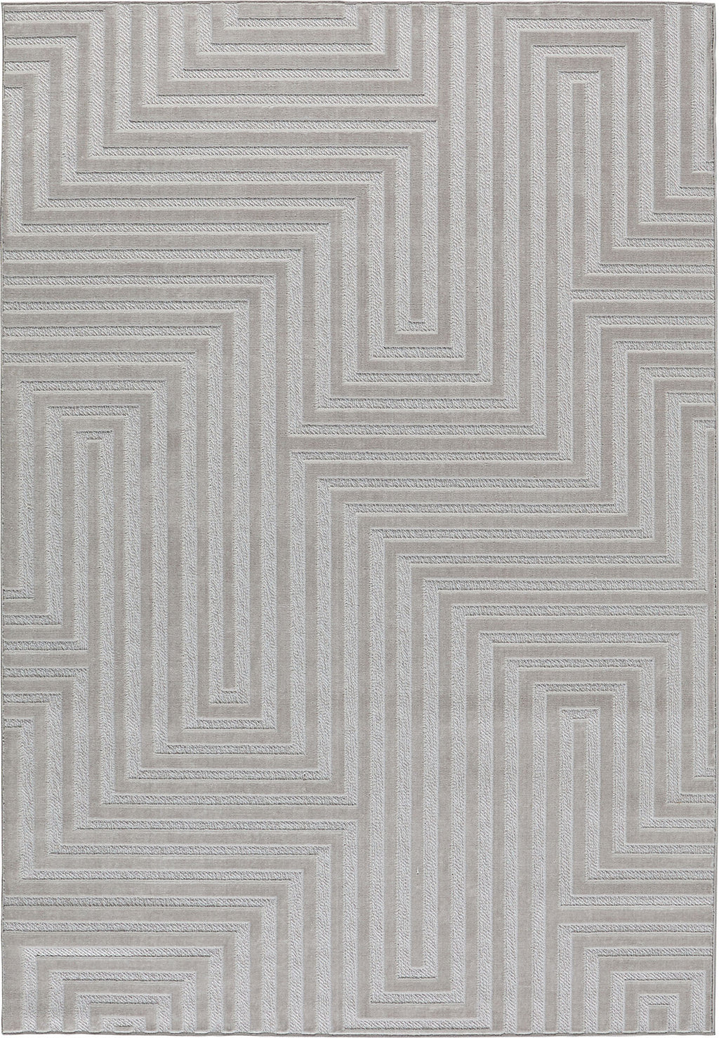 Tapis intérieur extérieur motif abstrait gris : LOO338GRI LOOPIN