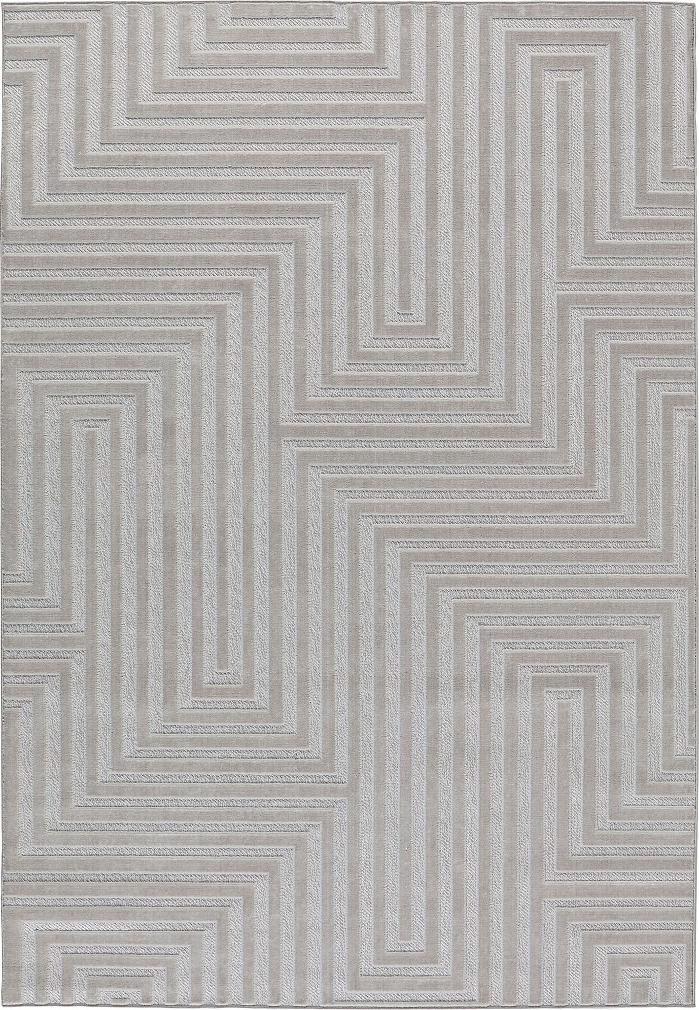 Tapis intérieur extérieur motif abstrait gris : LOO338GRI LOOPIN