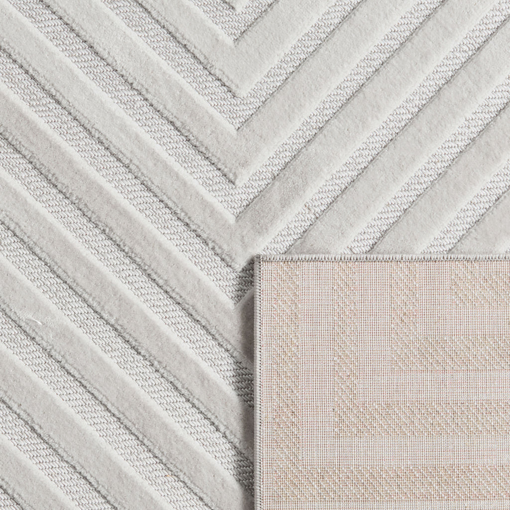 Tapis intérieur extérieur motif abstrait gris : LOO338GRI LOOPIN