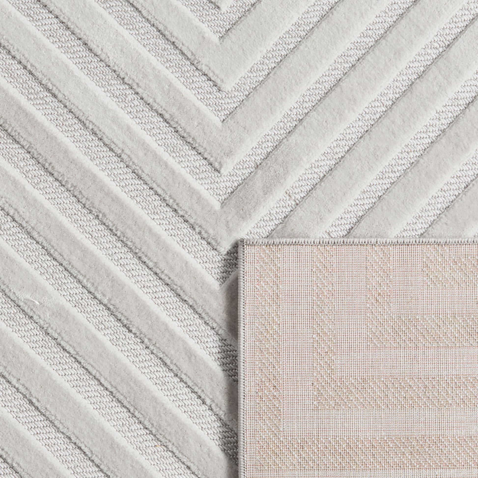 Tapis intérieur extérieur motif abstrait gris : LOO338GRI LOOPIN