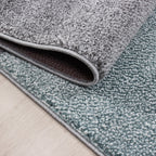 LUCCA - Tapis à poils ras à motif géométrique bleu - LUC1810BLE LUCCA