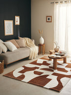MEMPHIS - Tapis géométrique marron - MEM562MAR MEMPHIS