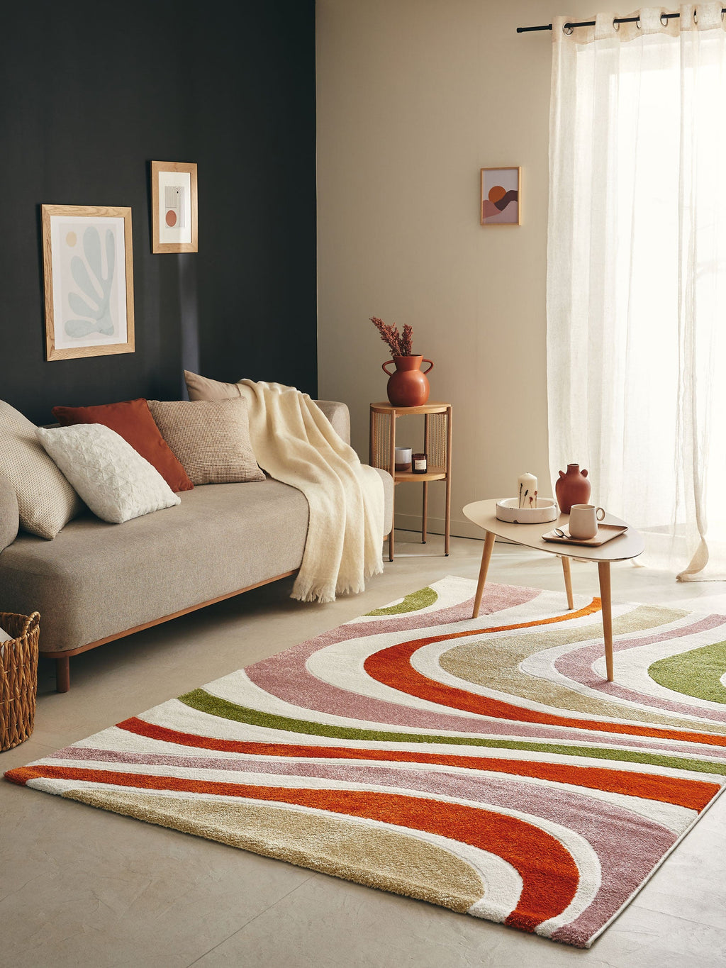 MEMPHIS - Tapis vague multicolore - MEM565MUL MEMPHIS
