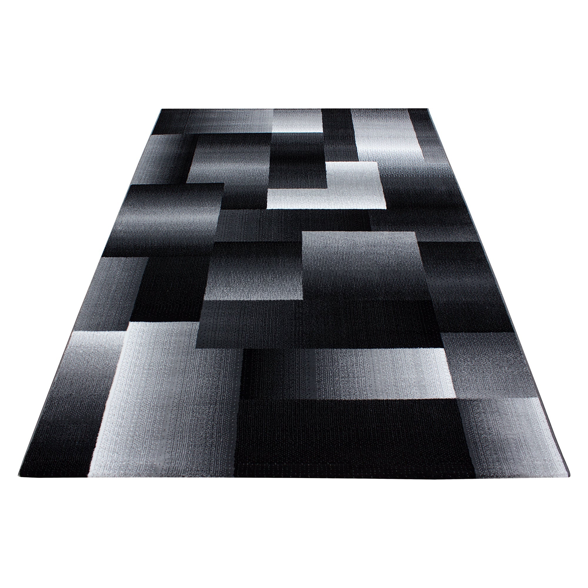 MIAMI - Tapis de salon à motif géométrique noir - MIA6560NOI MIAMI