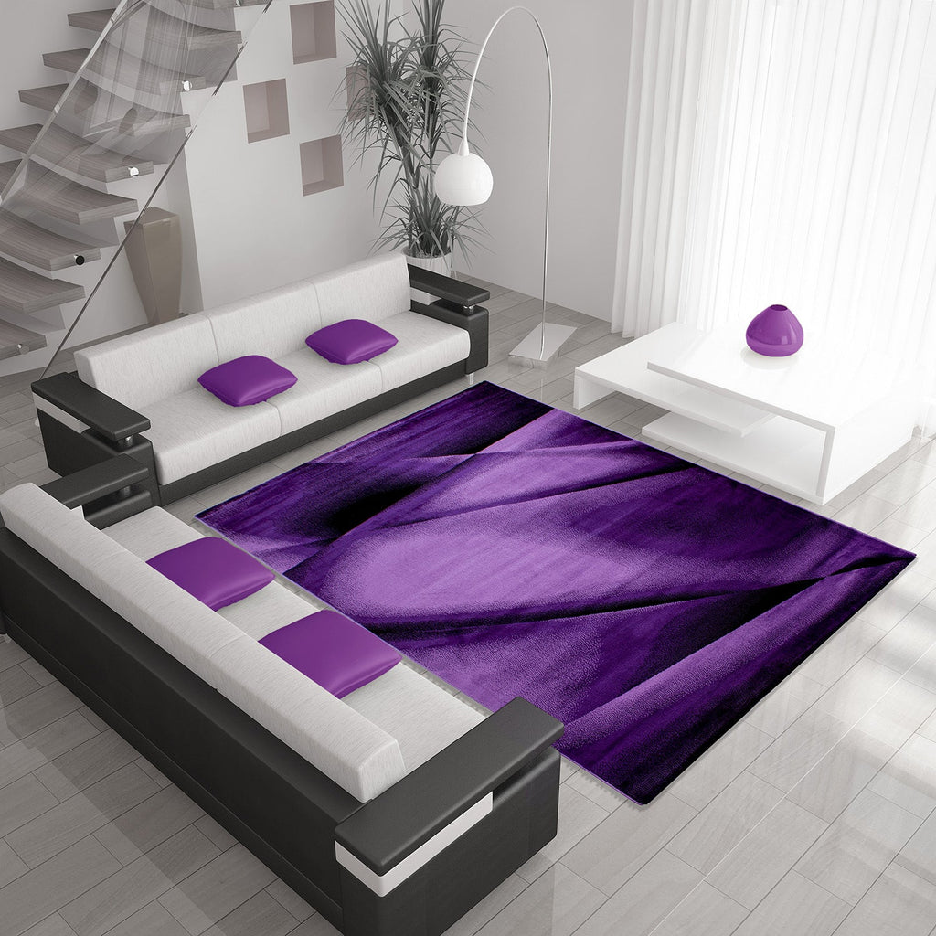 MIAMI - Tapis de salon à motif graphique violet - MIA6590LIL MIAMI