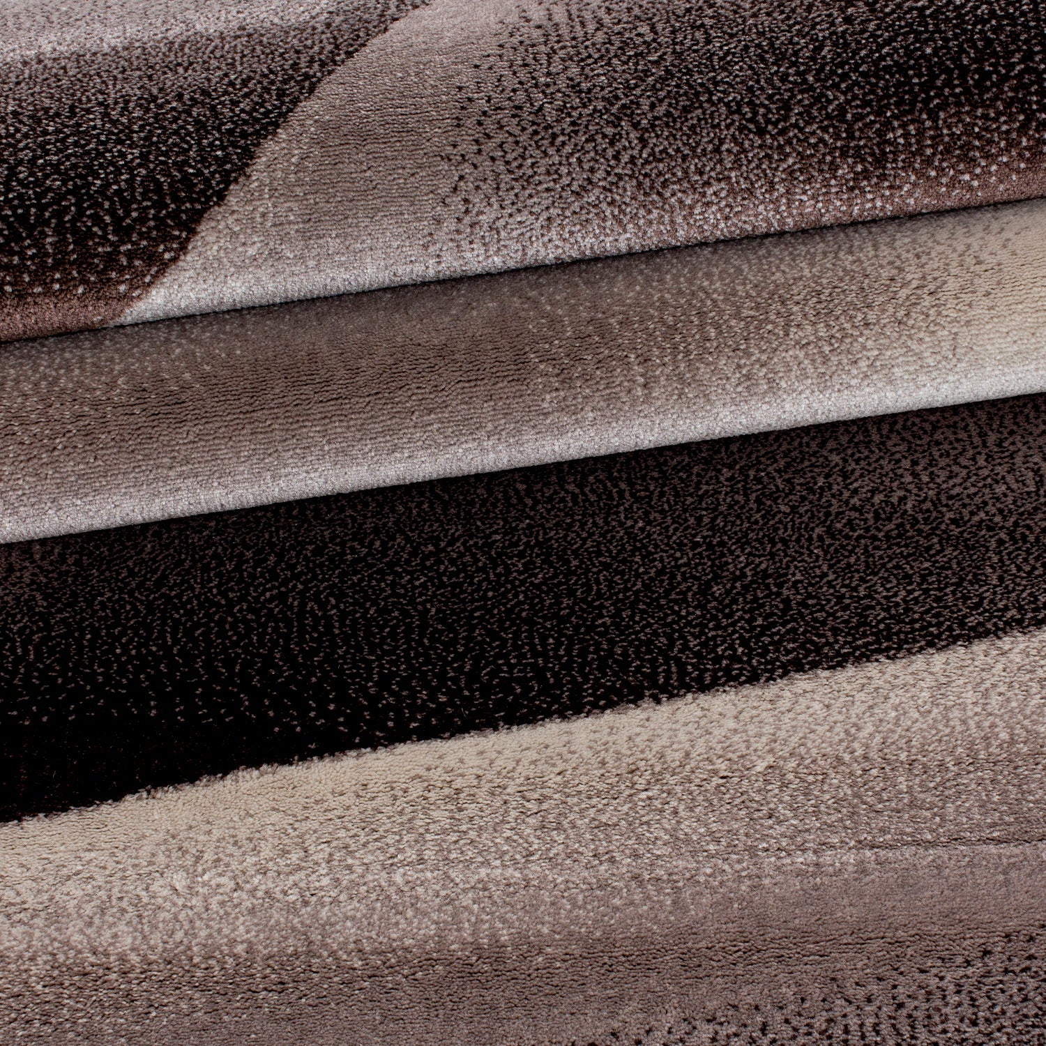 MIAMI - Tapis de salon à motif graphique marron - MIA6590MAR MIAMI