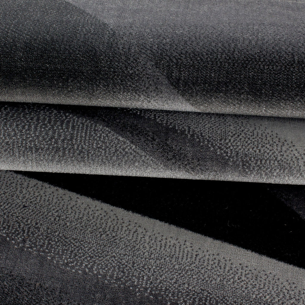 MIAMI - Tapis de salon à motif graphique noir - MIA6590NOI MIAMI