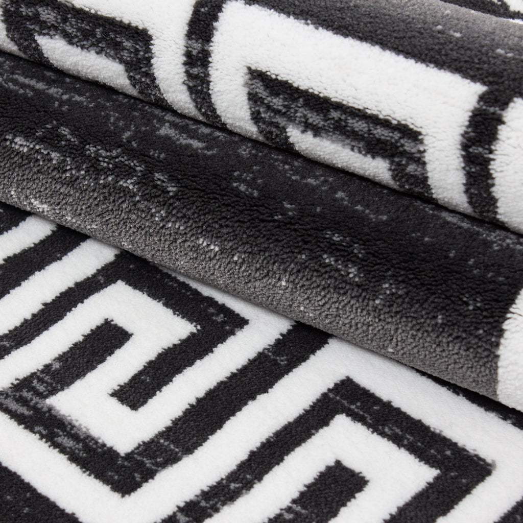 MIAMI - Tapis de salon à motif rétro gris - MIA6620GRI MIAMI