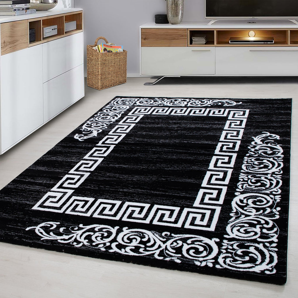 MIAMI - Tapis de salon à motif rétro noir - MIA6620NOI MIAMI