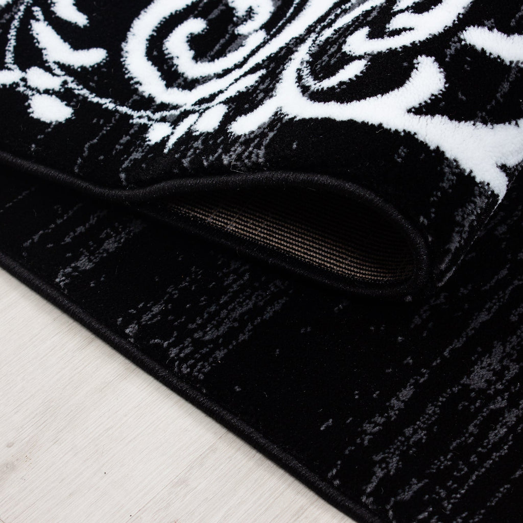 MIAMI - Tapis de salon à motif rétro noir - MIA6620NOI MIAMI