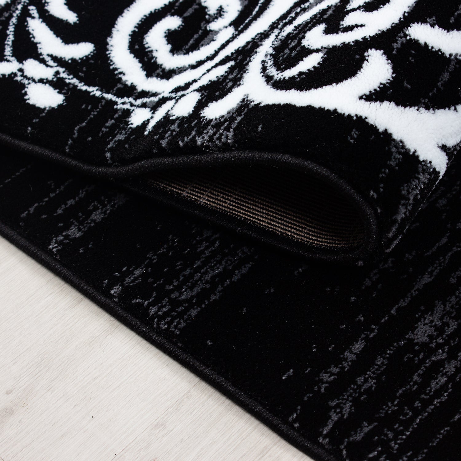 MIAMI - Tapis de salon à motif rétro noir - MIA6620NOI MIAMI