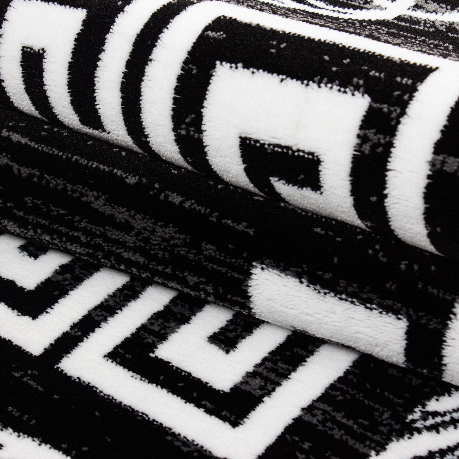 MIAMI - Tapis de salon à motif rétro noir - MIA6620NOI MIAMI
