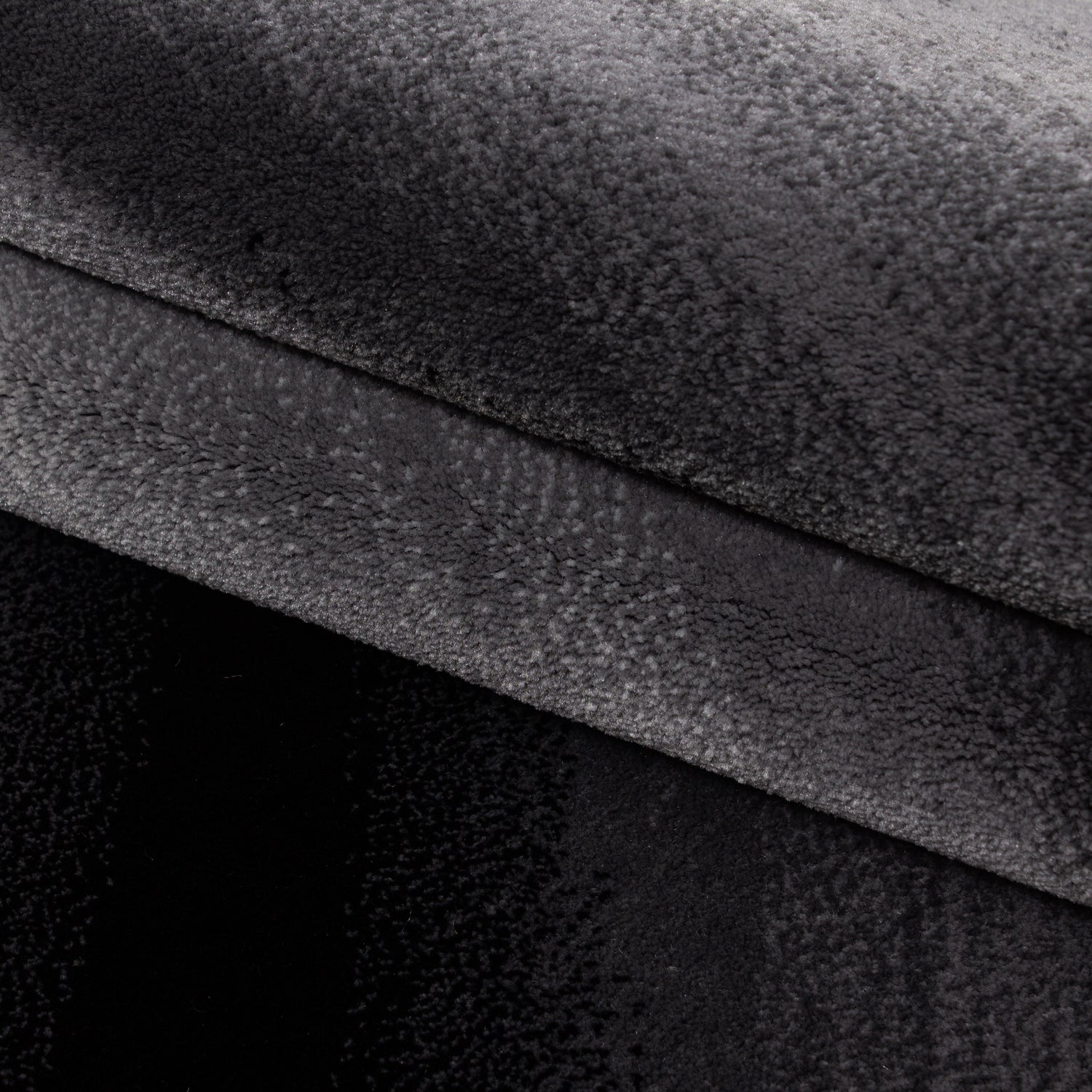 MIAMI - Tapis de salon à motif vague noir - MIA6630NOI MIAMI
