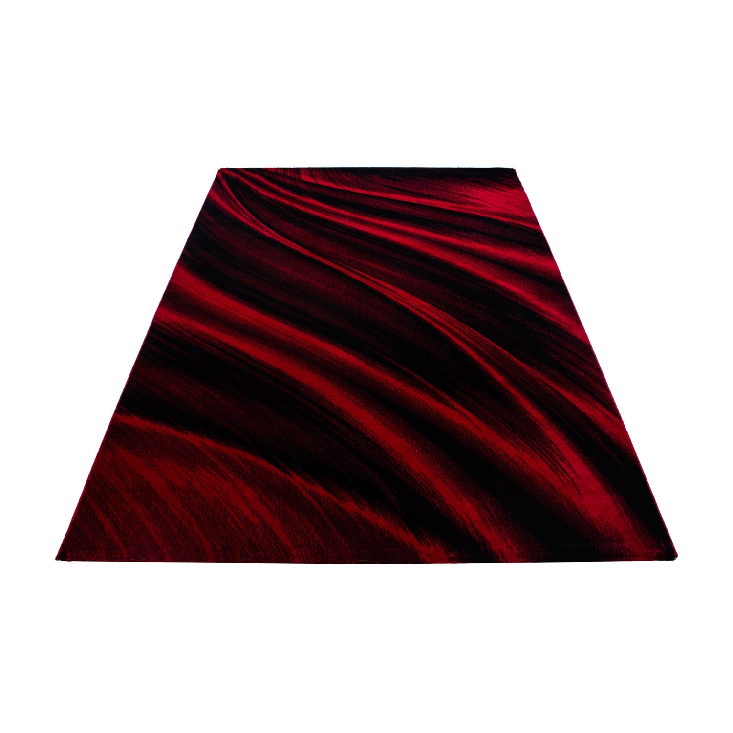 MIAMI - Tapis de salon à motif vague rouge - MIA6630ROU MIAMI