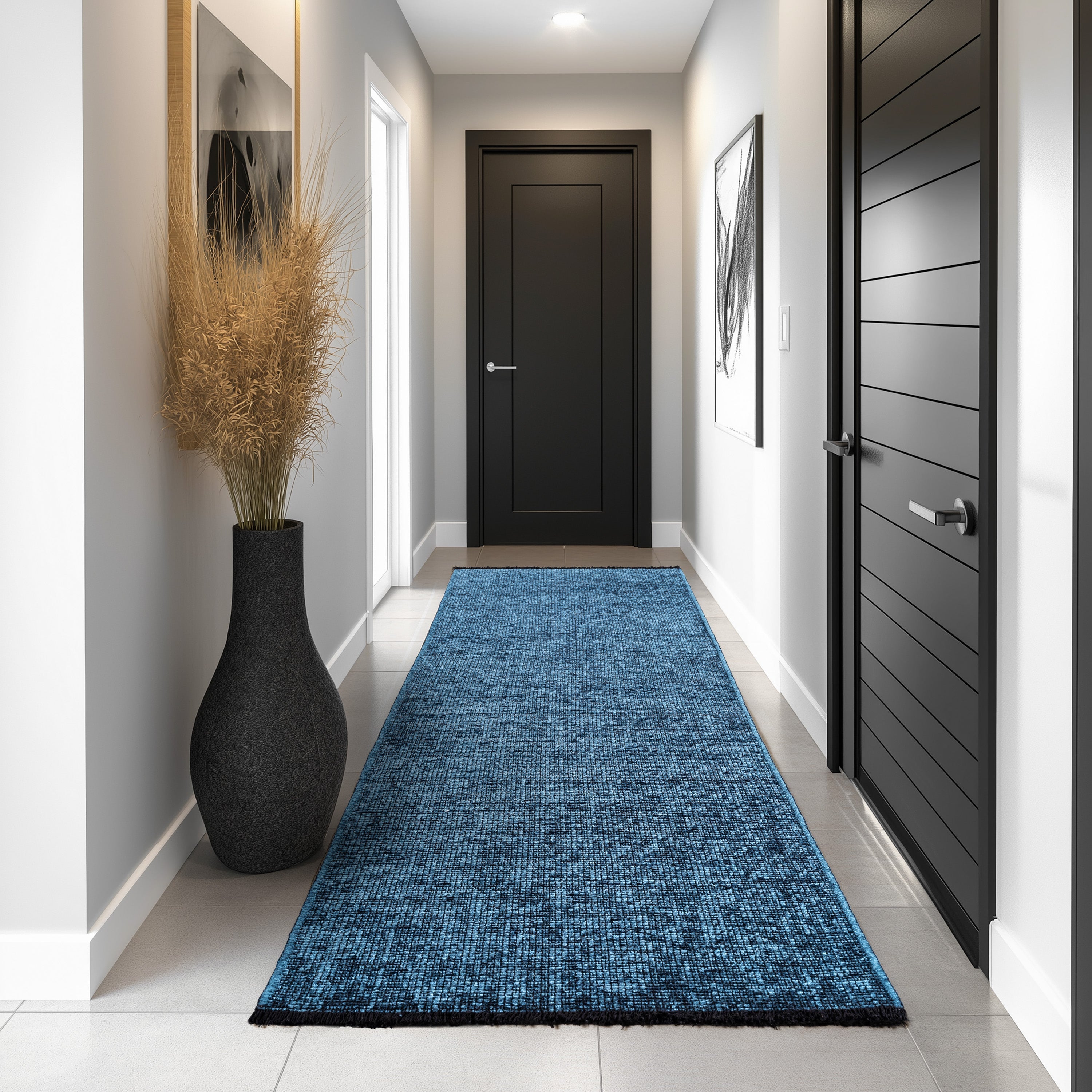 MIRA : Tapis de Salon Bleu Chic – Confort et Style Contemporain - MIR1900BLE MIRA