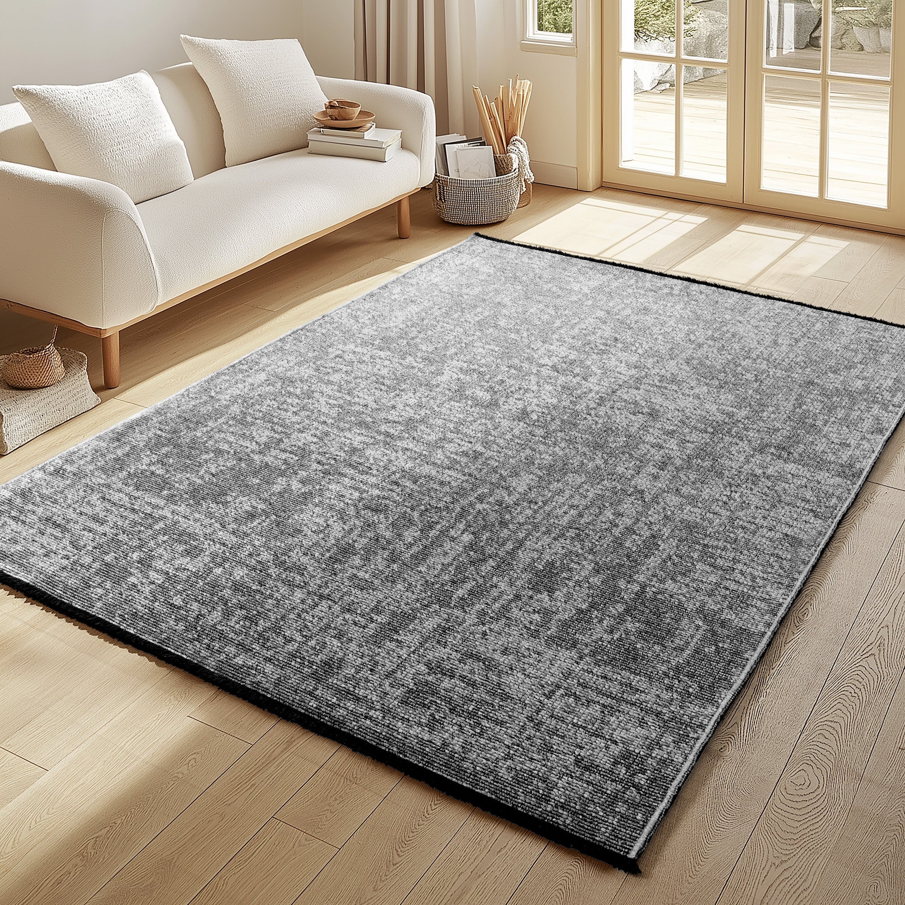 MIRA : Tapis de Salon Gris Chic – Confort et Style Contemporain - MIR1900GRI MIRA