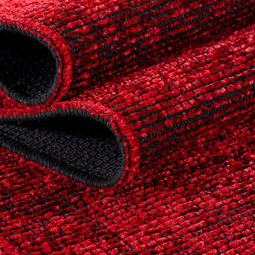 MIRA : Tapis de Salon Rouge Chic – Confort et Style Contemporain - MIR1900ROU MIRA