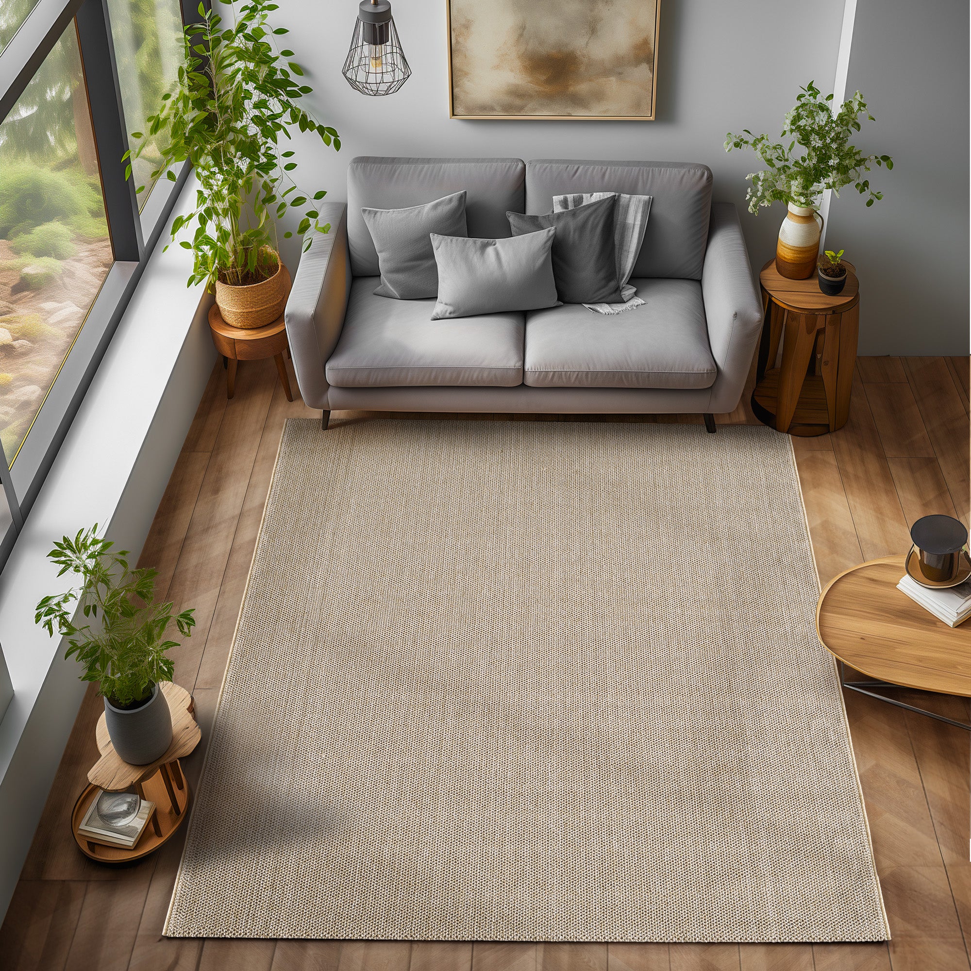 MORELIA - Tapis moderne aspect laine bouclée - MOR4300BEI