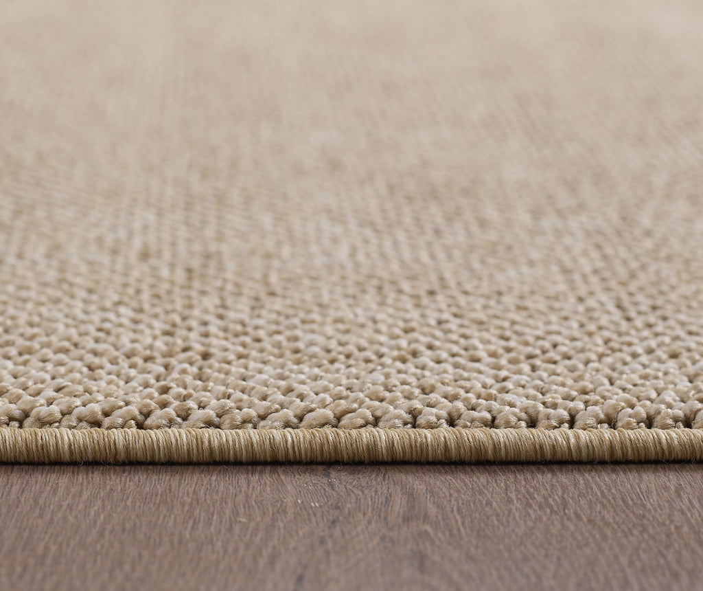 MORELIA - Tapis moderne rond aspect laine bouclée - MOR4300BEI