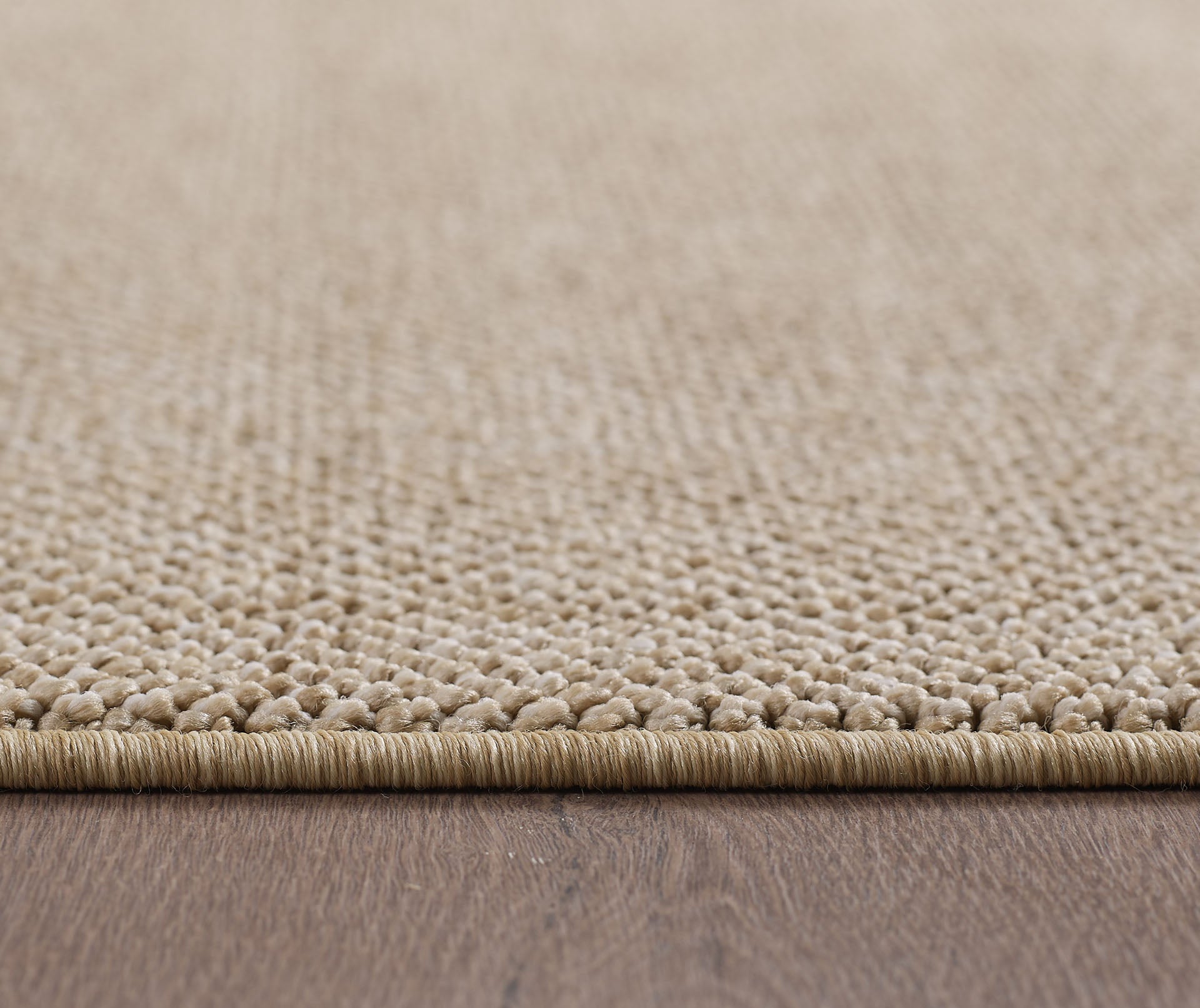 MORELIA - Tapis moderne rond aspect laine bouclée - MOR4300BEI