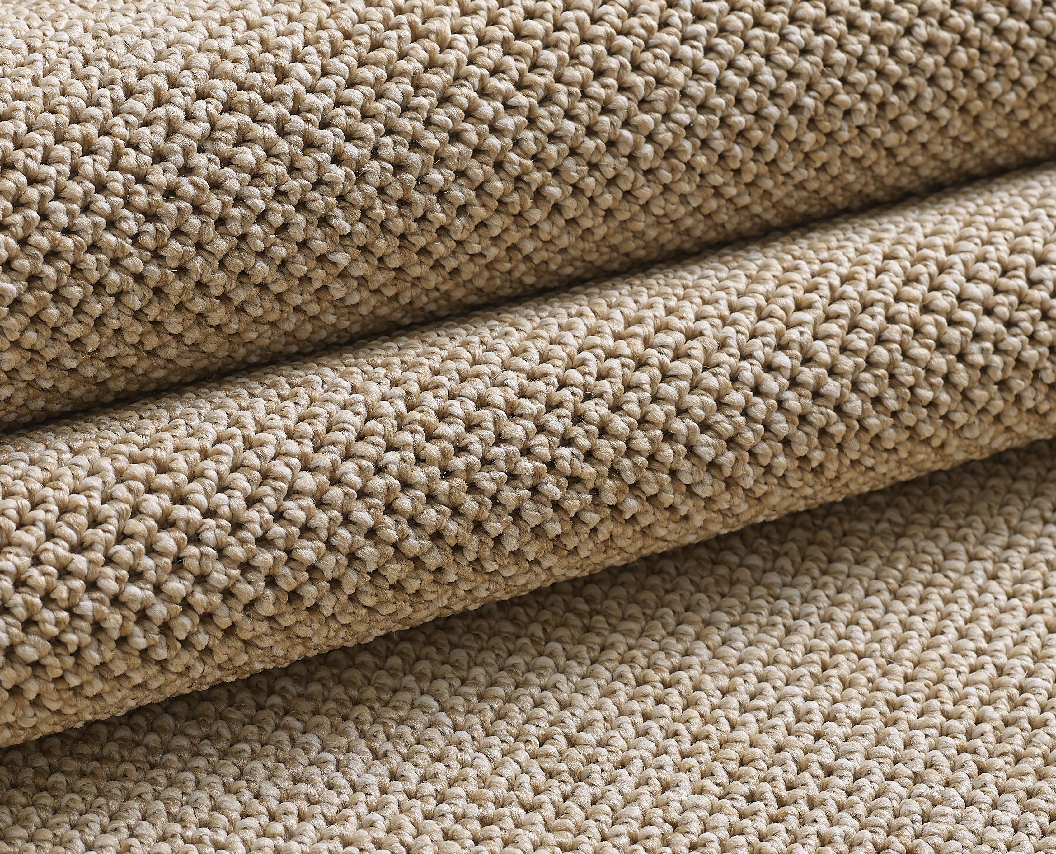MORELIA - Tapis moderne rond aspect laine bouclée - MOR4300BEI