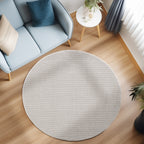 MORELIA - Tapis moderne rond aspect laine bouclée - MOR4300CRE
