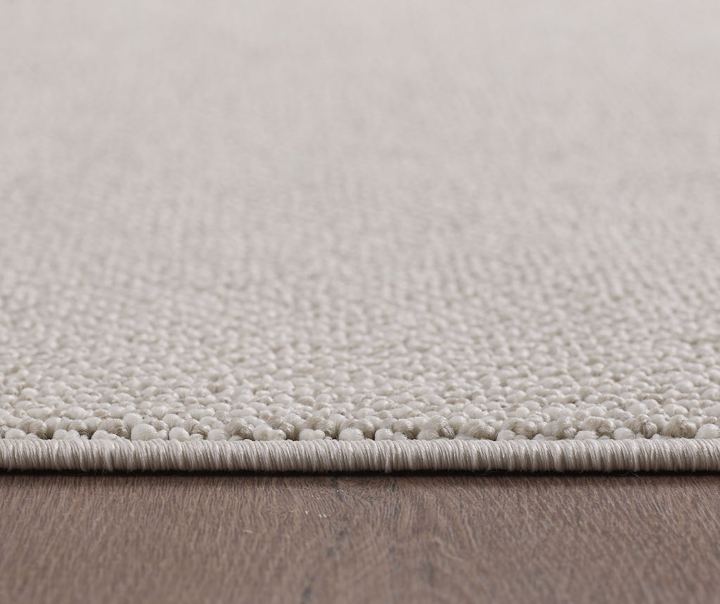 MORELIA - Tapis moderne rond aspect laine bouclée - MOR4300CRE