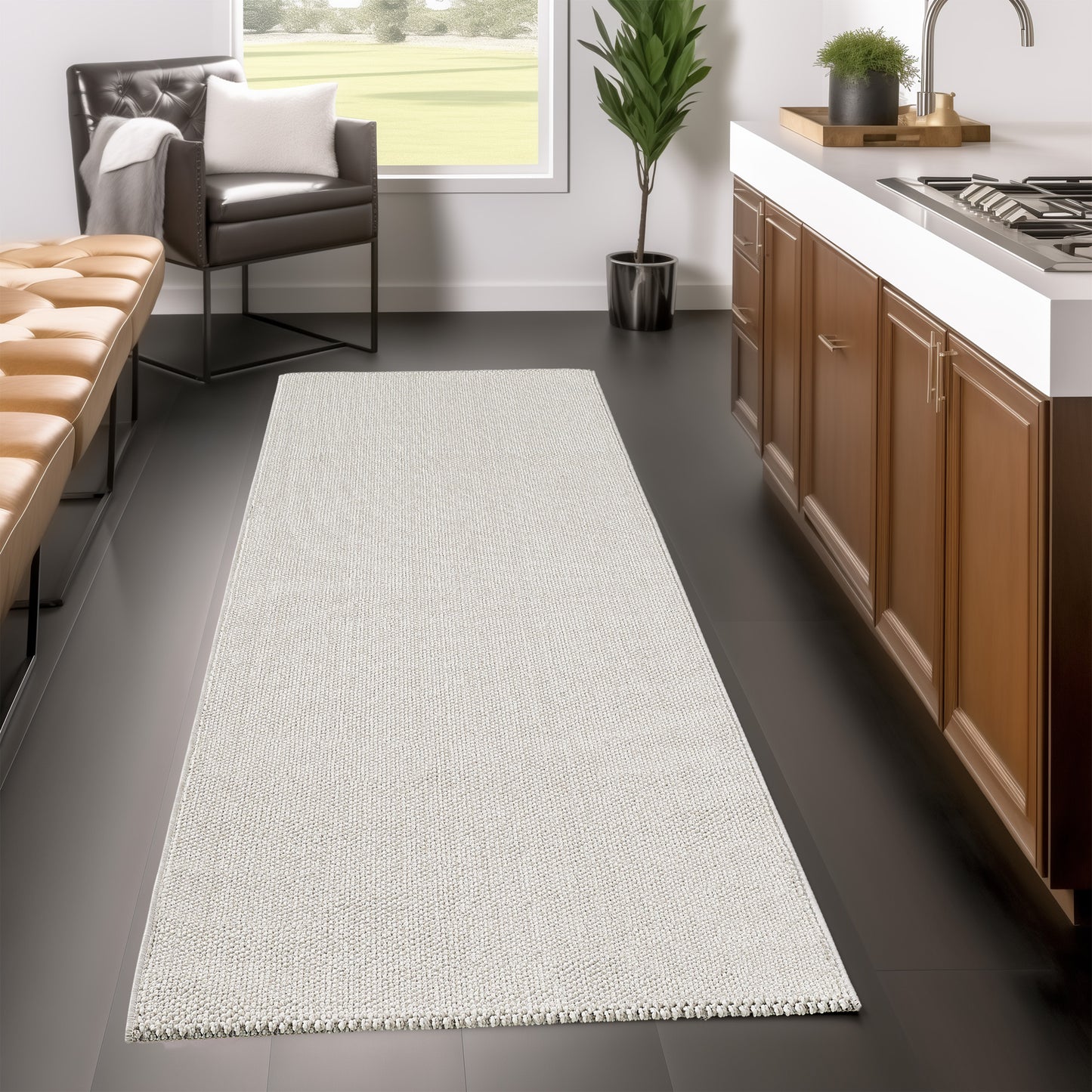 MORELIA - Tapis moderne aspect laine bouclée - MOR4300CRE