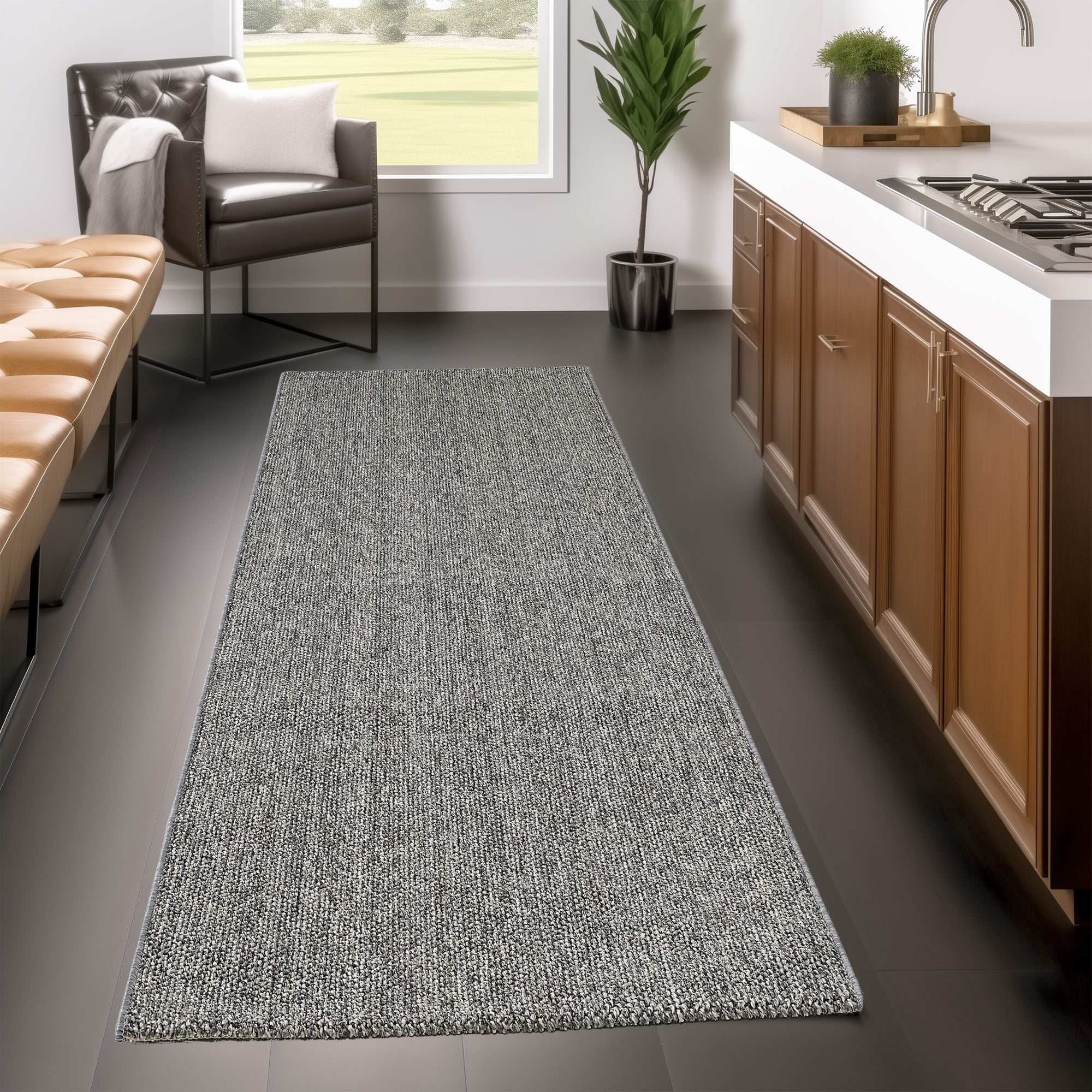 MORELIA - Tapis moderne aspect laine bouclée - MOR4300GRI