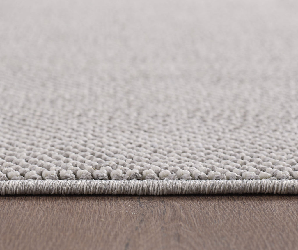 MORELIA - Tapis moderne rond aspect laine bouclée - MOR4300SIL