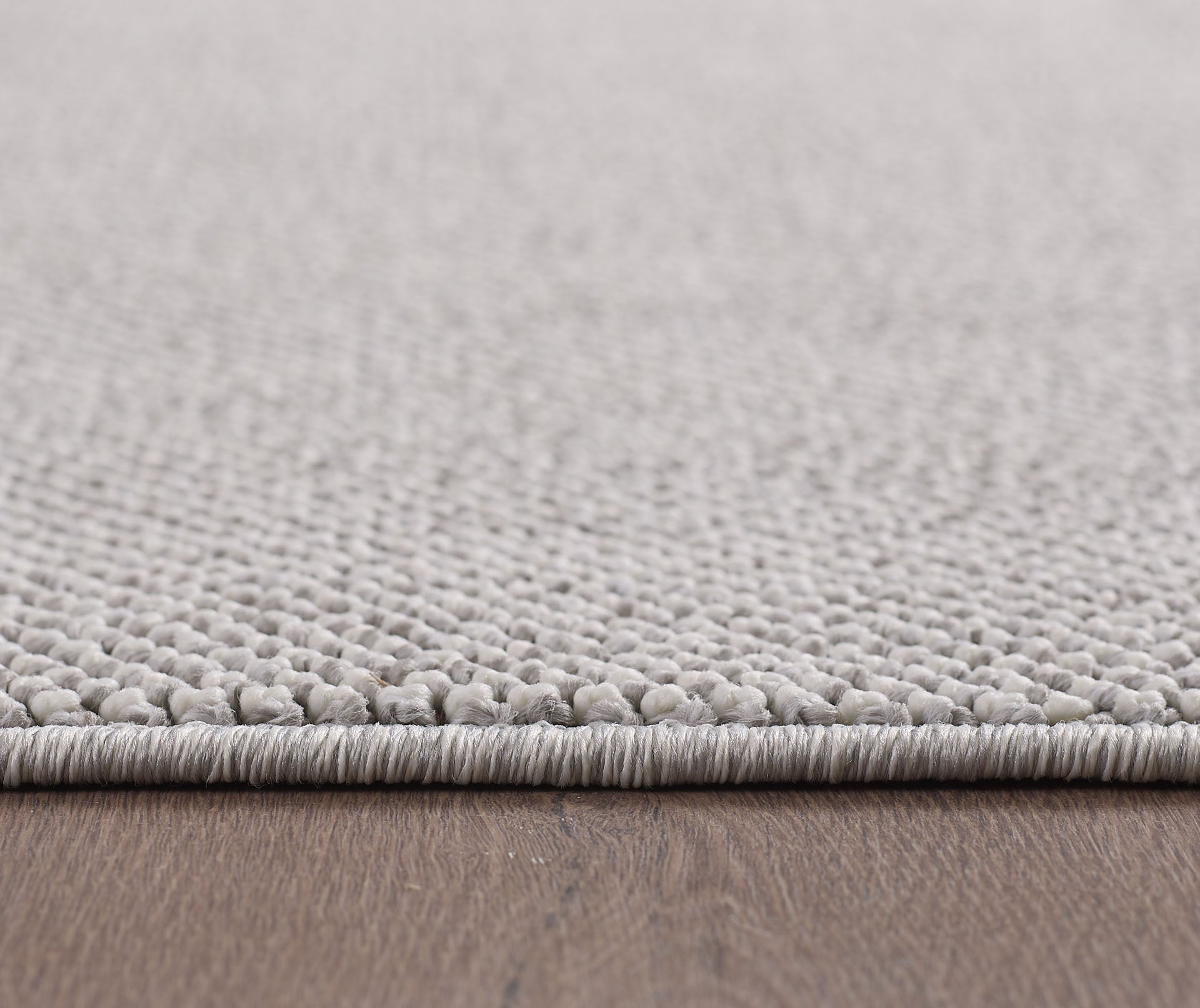 MORELIA - Tapis moderne rond aspect laine bouclée - MOR4300SIL