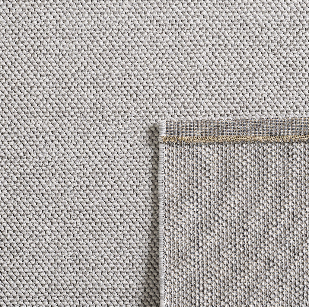 MORELIA - Tapis moderne rond aspect laine bouclée - MOR4300SIL