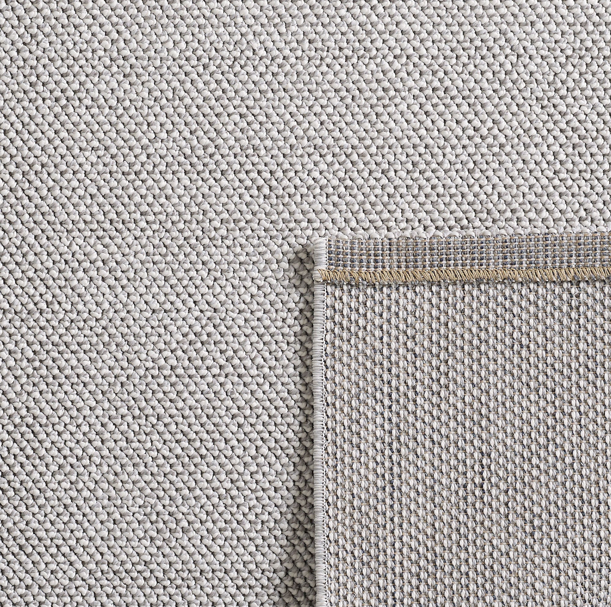 MORELIA - Tapis moderne rond aspect laine bouclée - MOR4300SIL