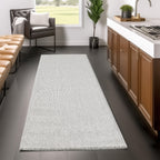 MORELIA - Tapis moderne aspect laine bouclée - MOR4300SIL
