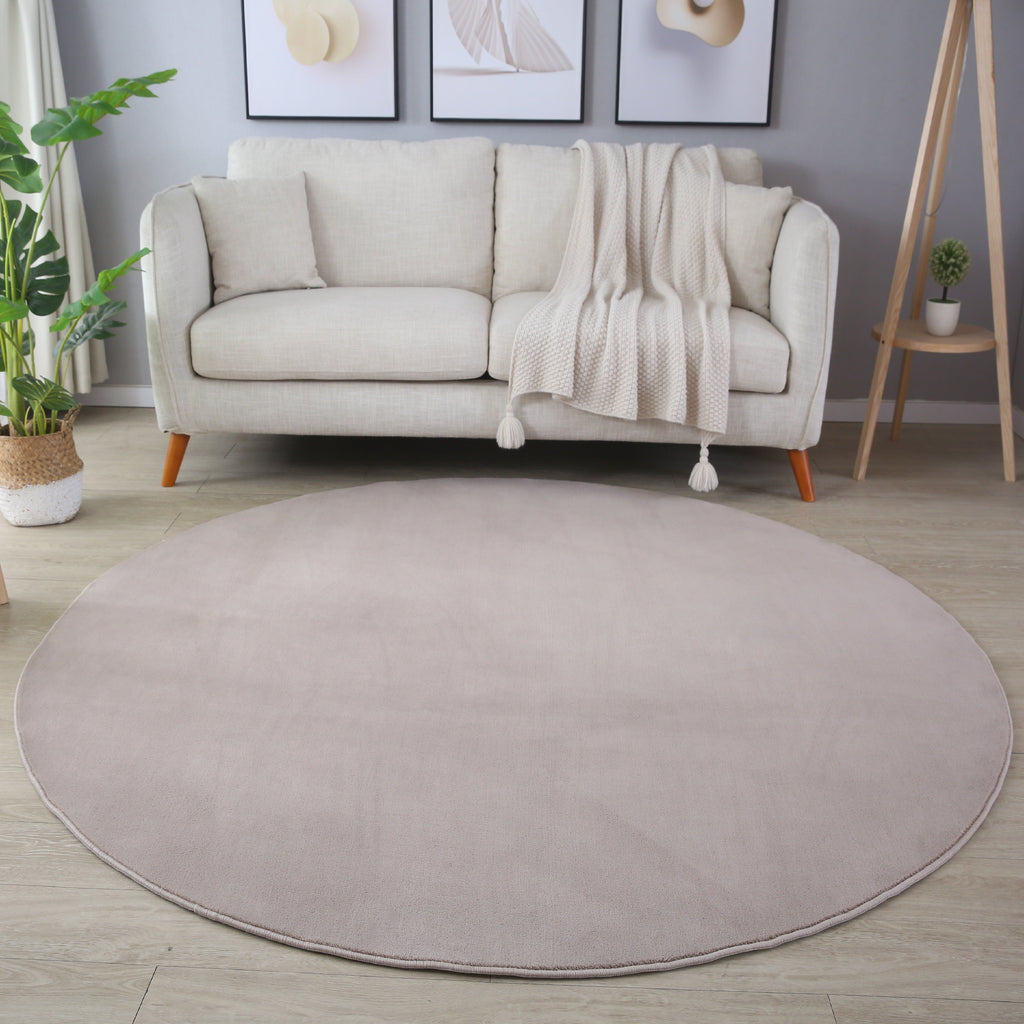 MOSCOU - tapis rond uni minimaliste - MOS5400BEI MOSCOU