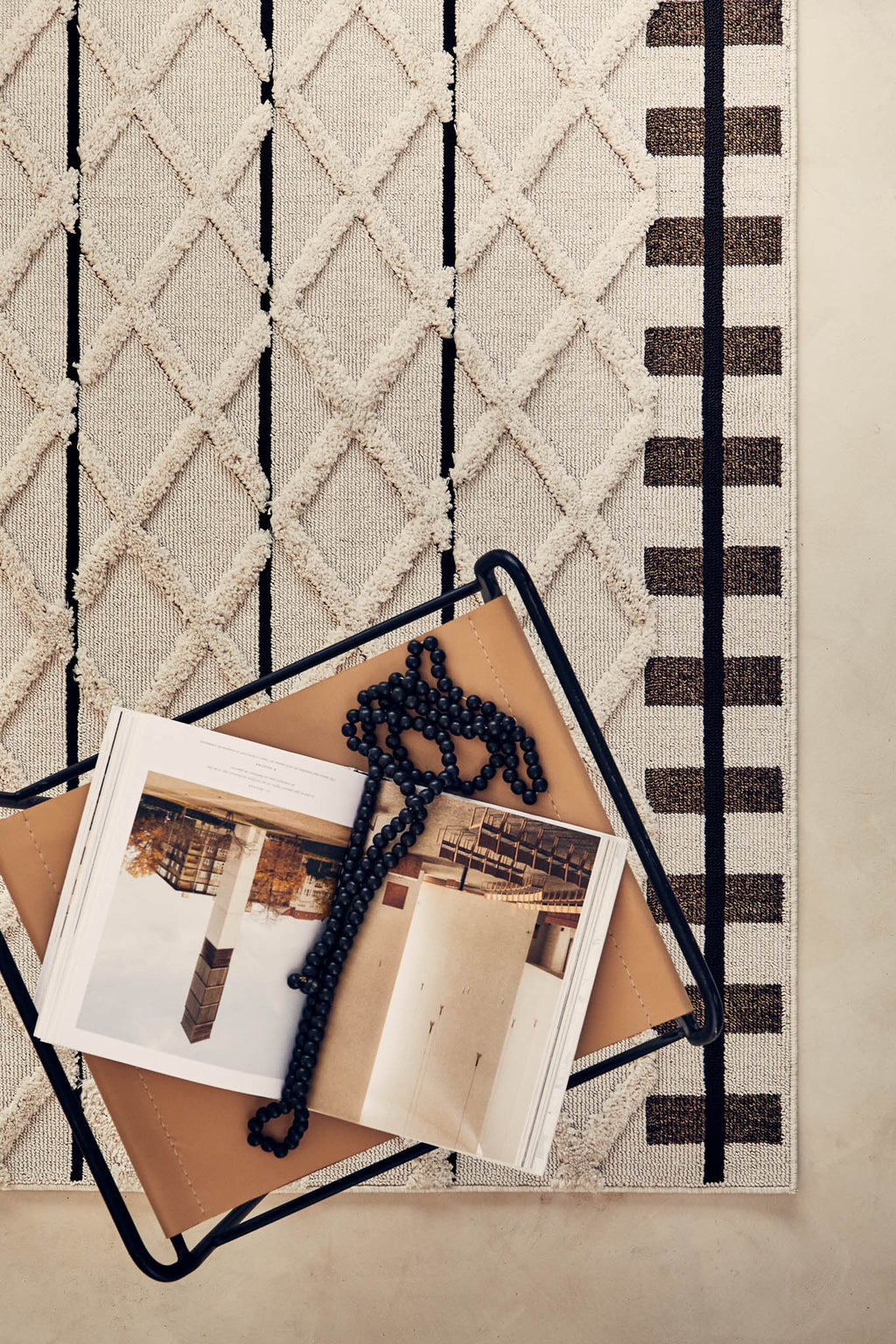 Tapis losanges en 3d : NAL650GRI NALA