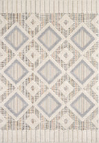 Tapis géométriques à reliefs gris : NAL651GRI NALA