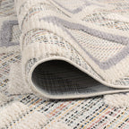 Tapis géométriques à reliefs gris : NAL651GRI NALA