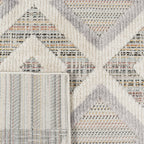 Tapis géométriques à reliefs gris : NAL651GRI NALA