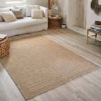 NATURE - Tapis aspect jute naturel beige à motifs losanges - NAT8729BEI NATURE