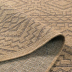 NATURE - Tapis aspect jute naturel marron à motifs losanges - NAT8729MAR NATURE