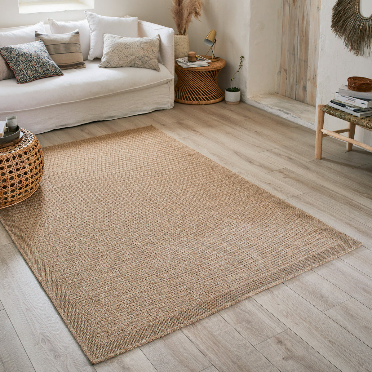 NATURE - Tapis effet jute naturel uni beige - NAT8751BEI NATURE