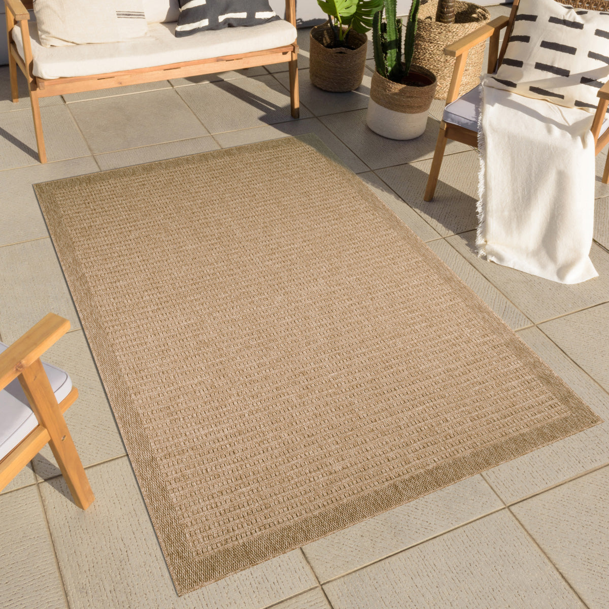 NATURE - Tapis effet jute naturel uni beige - NAT8751BEI NATURE