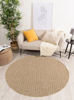 NATURE - Tapis rond effet jute naturel uni beige  - NAT8751BEI NATURE
